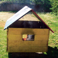 'Brennendes Haus' der Kinderfeuerwehr Waischenfeld 