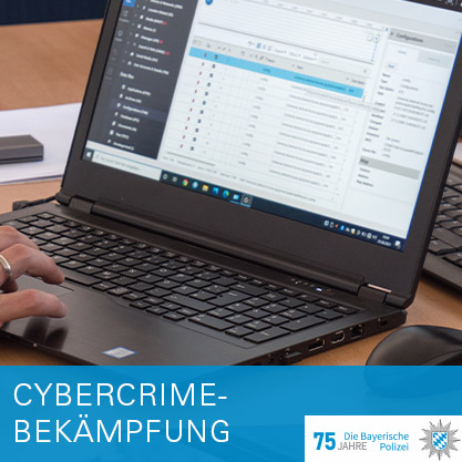 Kachel 75 Jahre Polizei - Cybercrime-Bekämpfung